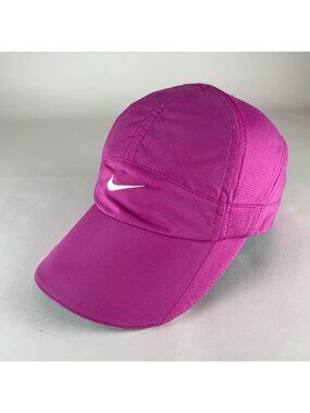 Nike Fit Dry Vintage Womens Pink 7-Panel Strapback Adjustable Hat